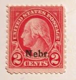 [Overprinted "Nebr." - Rotary Press Printing, type HC]