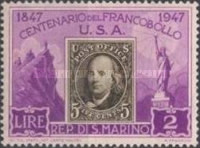 [The 100th Anniversary of the First American Postage Stamp, тып DX]