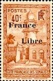 [Mosque Stamps of 1938-1940 Overprinted "France Libre" in Red or Black, tyyppi BE10]