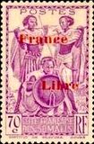 [Somali Warriors Stamps of 1938-1940 Overprinted "France Libre" in Red or Black, type BE14]