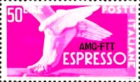 [Express Stamp -  - Italy Postage Stamp of 1951 Overprinted "AMG-FTT", type BK]