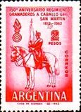 [The 150th Anniversary of the Mounted Grenadiers of General San Martin, τύπος TW]