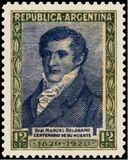 [The 100th Anniversary of the Death of General Manuel Belgrano, 1770-1820, Tüüp CO]