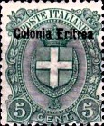 [Coat of Arms - Italian Postage Stamps Overprinted "Colonia Eritrea", type C2]