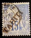 [French Colonies - General Issues No.45-53, 55 & 57-58 Surcharged Overprinted "TAHITI", type E5]