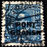 [Polish Postage Stamp Overprinted "PORT GDAŃSK", type G]