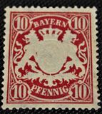 [Coat of Arms - Value in "PFENNIG", tegund D32]