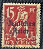 [Postage Stamps from Bayern Overprinted "Deutsches Reich", ประเภท AD2]