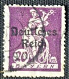 [Postage Stamps from Bayern Overprinted "Deutsches Reich", ประเภท AE]
