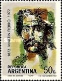 [International Book Year and the 100th Anniversary of Martin Fierro, Poem by Jose Hernandez, type AEY]