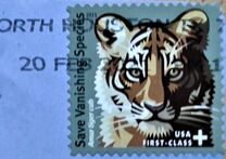 [Endangered Species - Tiger. Self-Adhesive Stamp, Вид FXA]