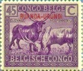 [Belgian Congo Postage Stamps Overprinted "RUANDA - URUNDI", Scrivi B]