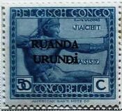 [Belgian Congo Postage Stamps Overprinted "RUANDA - URUNDI", प्रकार A9]