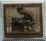 [Belgian Congo Postage Stamps Overprinted "RUANDA - URUNDI", प्रकार A13]