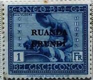 [Belgian Congo Postage Stamps Overprinted "RUANDA - URUNDI", प्रकार A14]