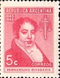 [The 100th Anniversary of the Death of Bernardino Rivadavia, 1780-1845, typ HH]