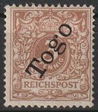 [German Empire Postage Stamps Overprinted "Togo", type A2]