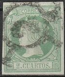 [Queen Isabella II - Colored Paper, tegund O]