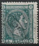 [King Alfonso XII - Blue Framed Numbers on Backside, 1-100 on each sheet, type AN8]