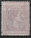 [King Alfonso XII - Blue Framed Numbers on Backside, 1-100 on each sheet, type AN6]
