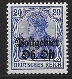 [German Empire Postage Stamps Overprinted "Postgebiet Ob. Ost", type A7]