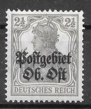 [German Empire Postage Stamps Overprinted "Postgebiet Ob. Ost", Tipi A]