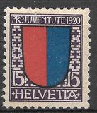 [Pro Juventute 1920 - Coats of Arms of Cantons (Valid from 1-12-1920 to 30-4-1921), type AU]