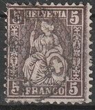 [Helvetia. Papel con fragmentos de hilos de seda., tipo K19]