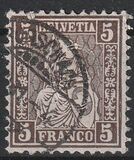 [Helvetia. Papel con fragmentos de hilos de seda., tipo K19]