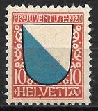 [Pro Juventute 1920 - Coats of Arms of Cantons (Valid from 1-12-1920 to 30-4-1921), type AT]