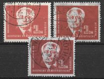 [Presidente di Stato Wilhelm Pieck - Filigrana: Ornamento, Scrivi J1]