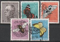 [Pro Juventute - The 100th Anniversary of the Death of Teophill Sprecher - Insects, प्रकार UW]