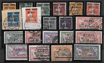 [French Postage Stamps Overprinted "MEMEL" & Surcharged in Italic, 类型 H]