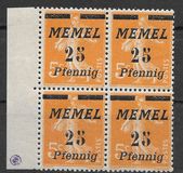 [French Postage Stamps Overprinted "MEMEL" & Surcharged in Italic, 类型 H6]