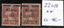 [French Postage Stamps Overprinted "MEMEL" and Surcharged, प्रकार B4]