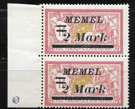 [French Postage Stamps Overprinted "MEMEL" & Surcharged in Italic, 类型 H15]