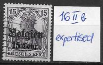 [German Empire Postage Stamps Surcharged "F and Cent" & Overprinted "Belgien", 유형 B5]