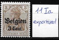[German Empire Postage Stamps Surcharged "F and Cent" & Overprinted "Belgien", 유형 B1]