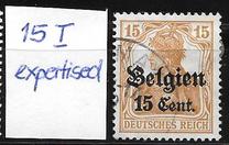 [German Empire Postage Stamps Surcharged "F and Cent" & Overprinted "Belgien", 유형 B6]