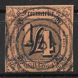 [Value Stamps - Black Print on Colored Paper, type A]