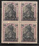 [German Empire Postage Stamps Overprinted "SAARGEBIET", type F6]