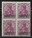 [German Empire Postage Stamps Overprinted "SAARGEBIET", type F7]