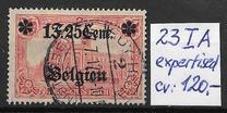 [German Empire Postage Stamps Surcharged "F and Cent" & Overprinted "Belgien", Вид B13]