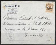 [German Empire Postage Stamps Surcharged "F and Cent" & Overprinted "Belgien", Вид B6]