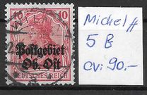 [German Empire Postage Stamps Overprinted "Postgebiet Ob. Ost", type A4]