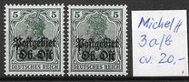 [German Empire Postage Stamps Overprinted "Postgebiet Ob. Ost", type A2]