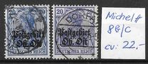 [German Empire Postage Stamps Overprinted "Postgebiet Ob. Ost", type A7]