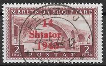 [Albanian Postage Stamp Overprinted "14 - Shtater - 1943", type A11]
