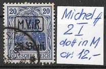 [German Empire Postage Stamps Surcharged & Overprinted "M.V.i.R.", type A1]