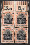 [German Empire Postage Stamps Surcharged & Overprinted "M.V.i.R.", type B3]